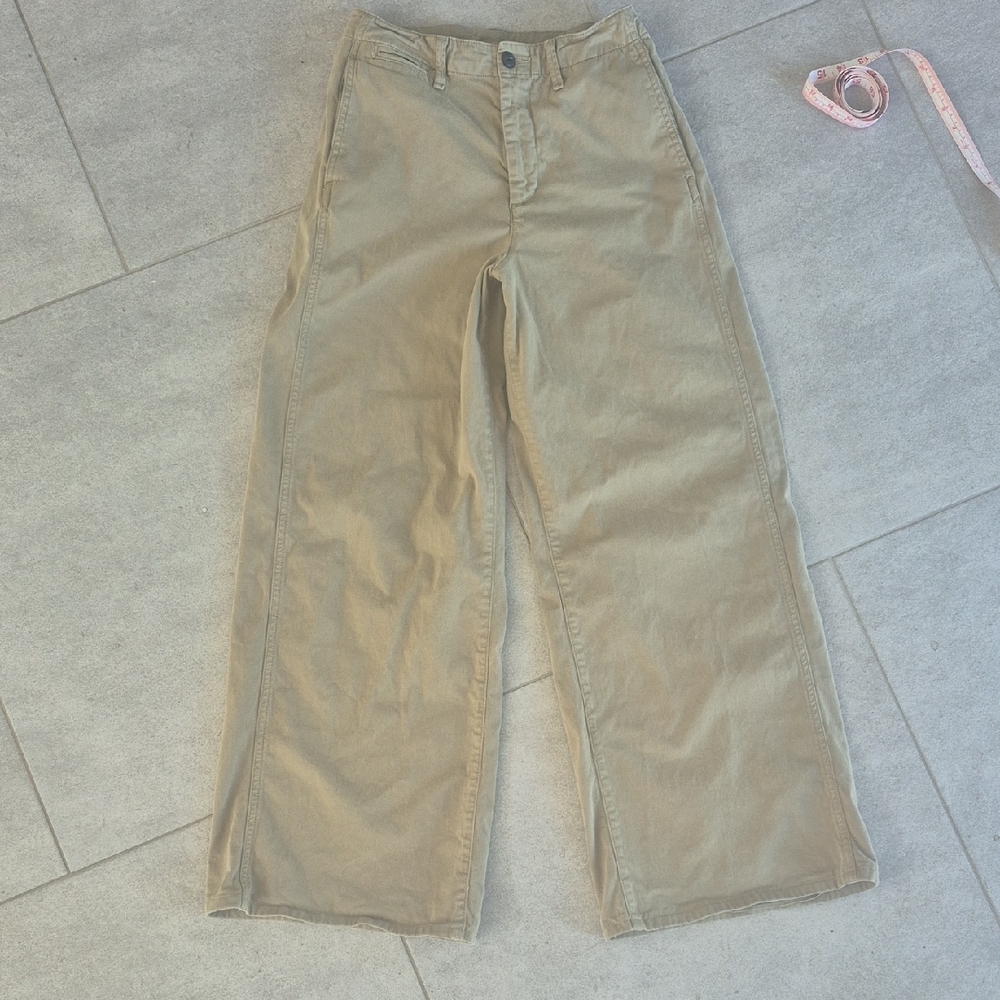 rag & bone Olive Green Chino Wide Leg Pants. Size 6